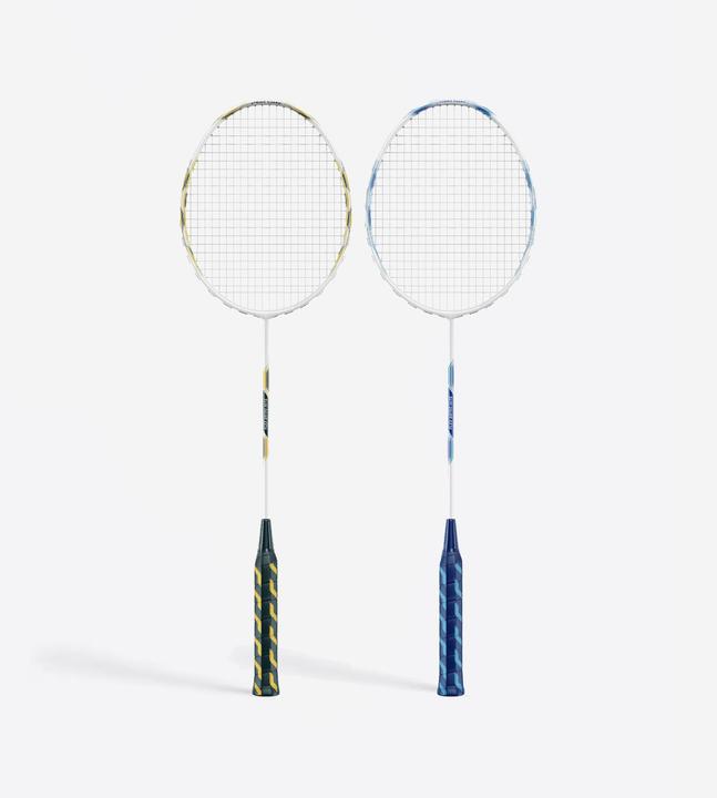 Produktbild Perfly Badminton-Schlägerset Erwachsene leuchtend - BR190 Flex Set Nite blau/gelb