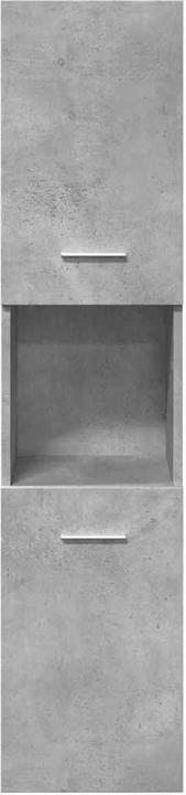 Actual product image vidaXL 4-piece bathroom furniture set concrete grey wood-based bathroom furniture set