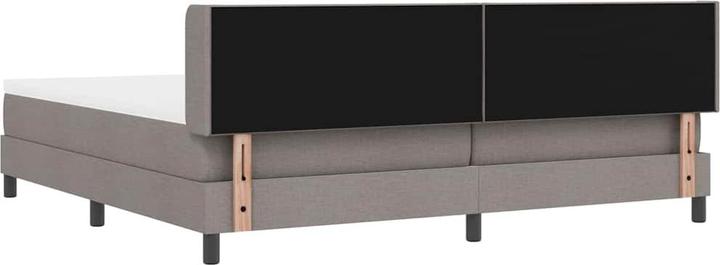Produktbild VidaXL Boxspringbett Mit Matratze Stoff Taupe (200 x 200 cm)