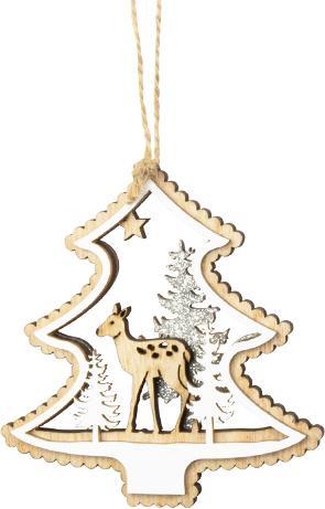 Produktbild Bekos Edler Holz-Baumschmuck mit Intarsien 3-teilig (3x)