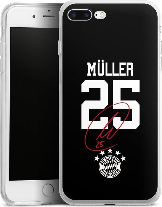 Produktbild DeinDesign Silikon Hülle für Apple iPhone 8 Plus Handyhülle Case Smartphone Schutzhülle FC Bayern München FCB (Apple iPhone 8 Plus)