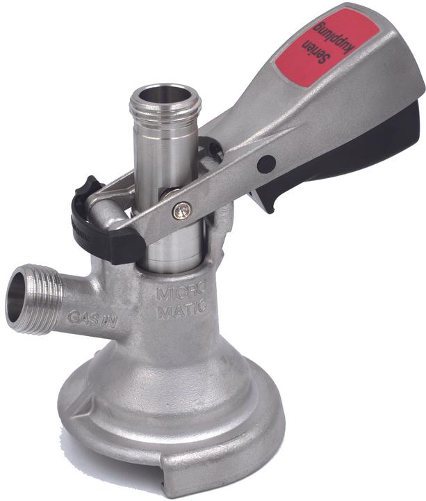 Actual product image Ich-zapfe Flach Zapfkopf, Keg Anschluss - Micro-Matic, Reihenschaltung (CNS)