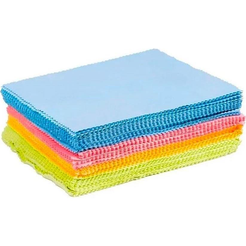 JTI 100x kleine Mikrofasertücher, Kamerareinigung, Mehrfarbig
