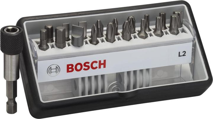 Actual product image Bosch Professional Zubehör 18+1-piece screwdriver bit set, Robust Line, L PH/PZ/T/S/HEX, Extra Hard version (Hexagon socket TX)