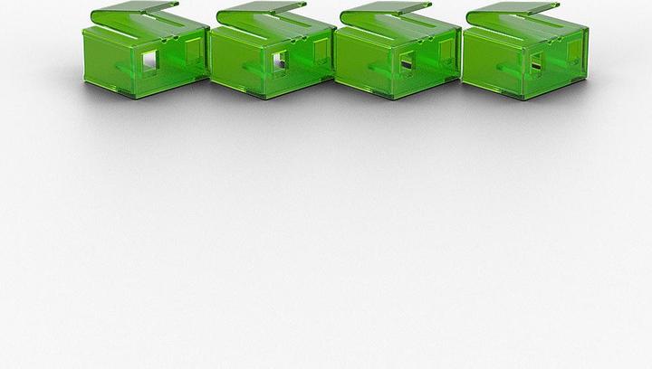 Actual product image Lindy RJ45 Port Blockers x 20 Green