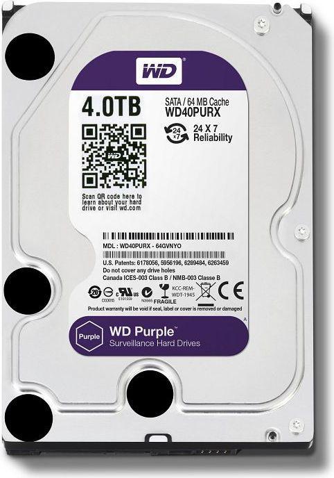 Productafbeelding WD Paars 4TB 3,5" SATA III (WD40PURX) (4 TB, 3.5")