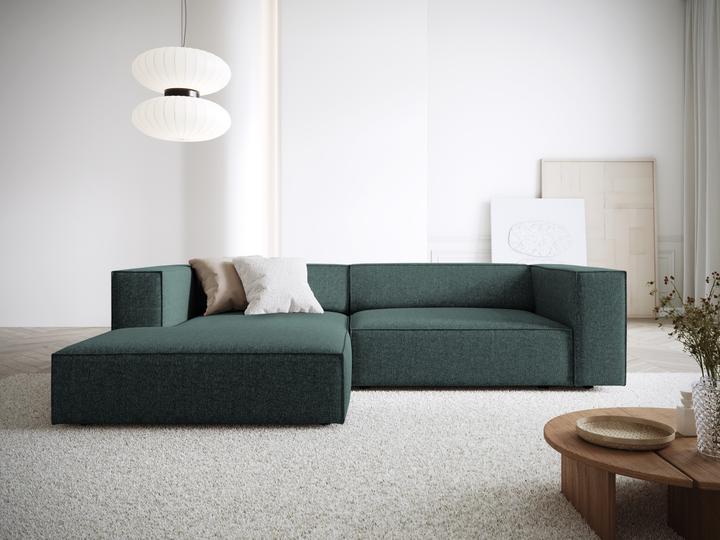Actual product image Cosmopolitan Design Left Corner Sofa, "Arendal", 3 Seats, Petrol, 224x166x70 Made in Europe (Corner sofa)