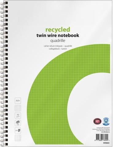 Actual product image Office Depot Notebook Spiral binding DIN A4+ Squared paper White Not perforated (A4+, Checked, No binding)