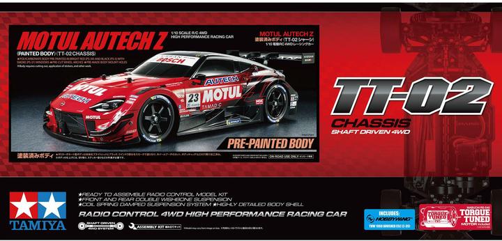 Image du produit Tamiya 1/10 RC Motul Autech Z Painted Body (TT-02) (Kit)