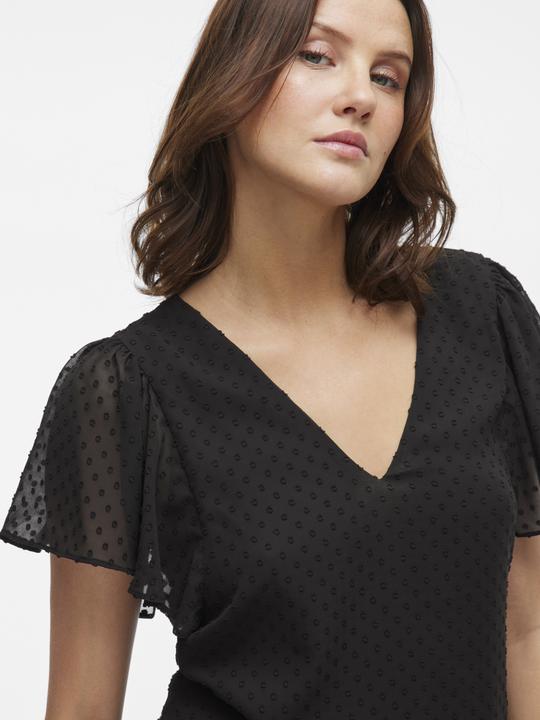 Image du produit Vila V-Ausschnitt Oberteil mit kurzen Ärmeln (38)