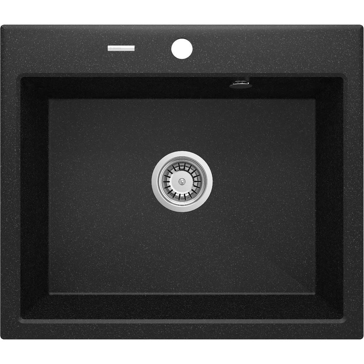 Deante Grigio Lavello, Zlewozmywak 1-Komorowy Bez Ociekacza Andante 60 X 52 Cm Granitowy (Zqn 2103) (Lavello Montato)