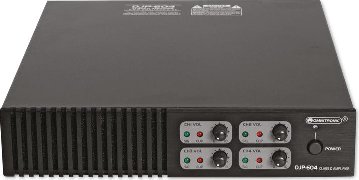 Actual product image Omnitronic DJP-604 4-Channel Class-D Power Amplifier (Amplifier)