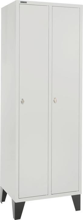 Schäfer Shop Kleiderspind, mit Füssen, 2 Abteile mit Hutboden & Kleiderstange, Drehriegel... (63 cm, 185 cm)