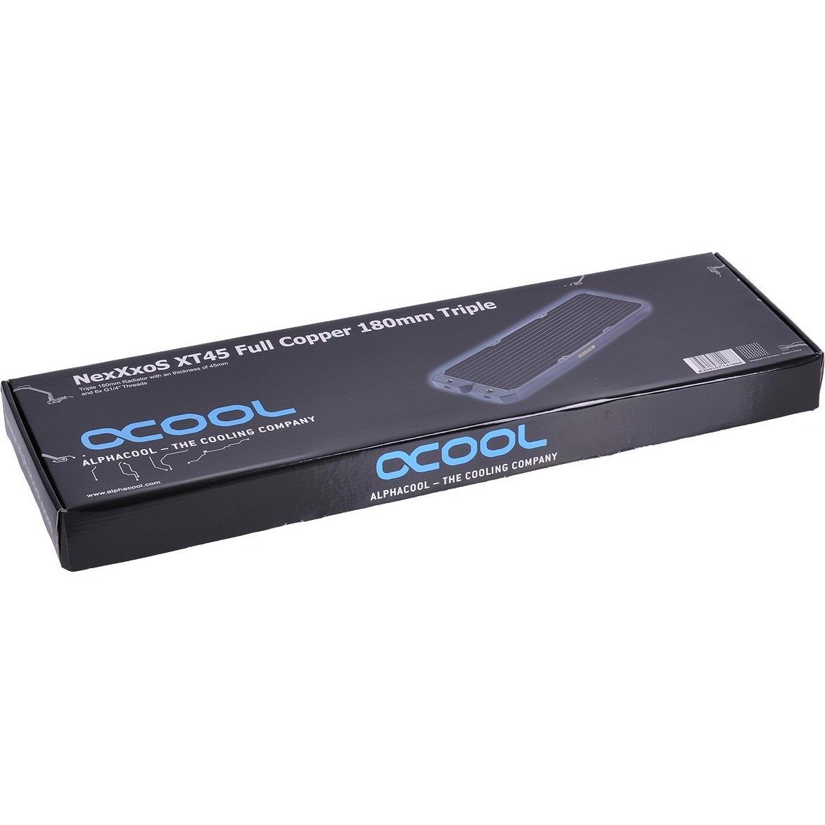 Thumbnail - Alphacool NexXxoS XT45 Full Copper 180mm Triple (180 mm), Wasserkühlung Radiator, Schwarz