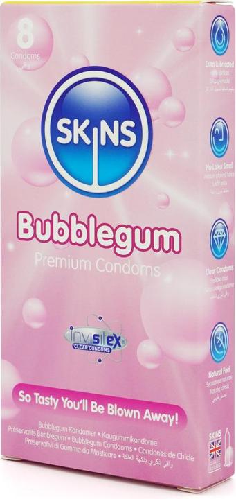 Produktbild Skins Blow Me Bubblegum» 12 leckere Kondome mit Kaugummi-Aroma - ohne Latexgeruch (12 Stk.)