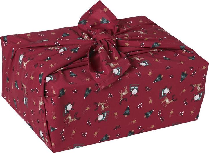 Actual product image Vertbaudet Set of 2 Furoshiki gift wipes Father Christmas