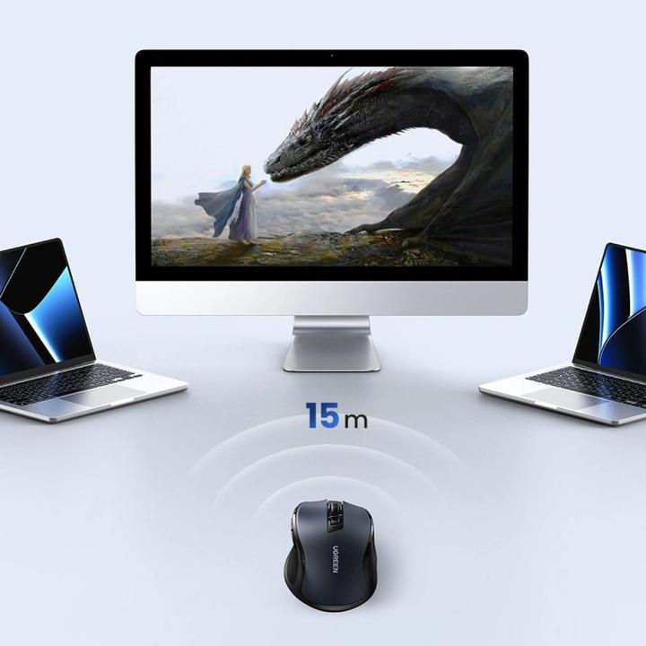 Actual product image Ugreen Wireless mouse 2.4 GHz&BT (black) (Wireless)