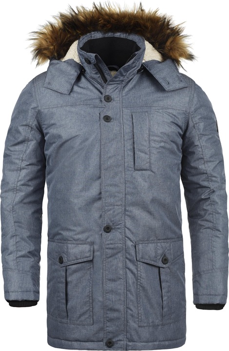 Image du produit Solid Octavus Manteau D'Hiver À Capuche Avec Peau De Mouton Parka D'Hiver Veste Longue Pour Homme (L)