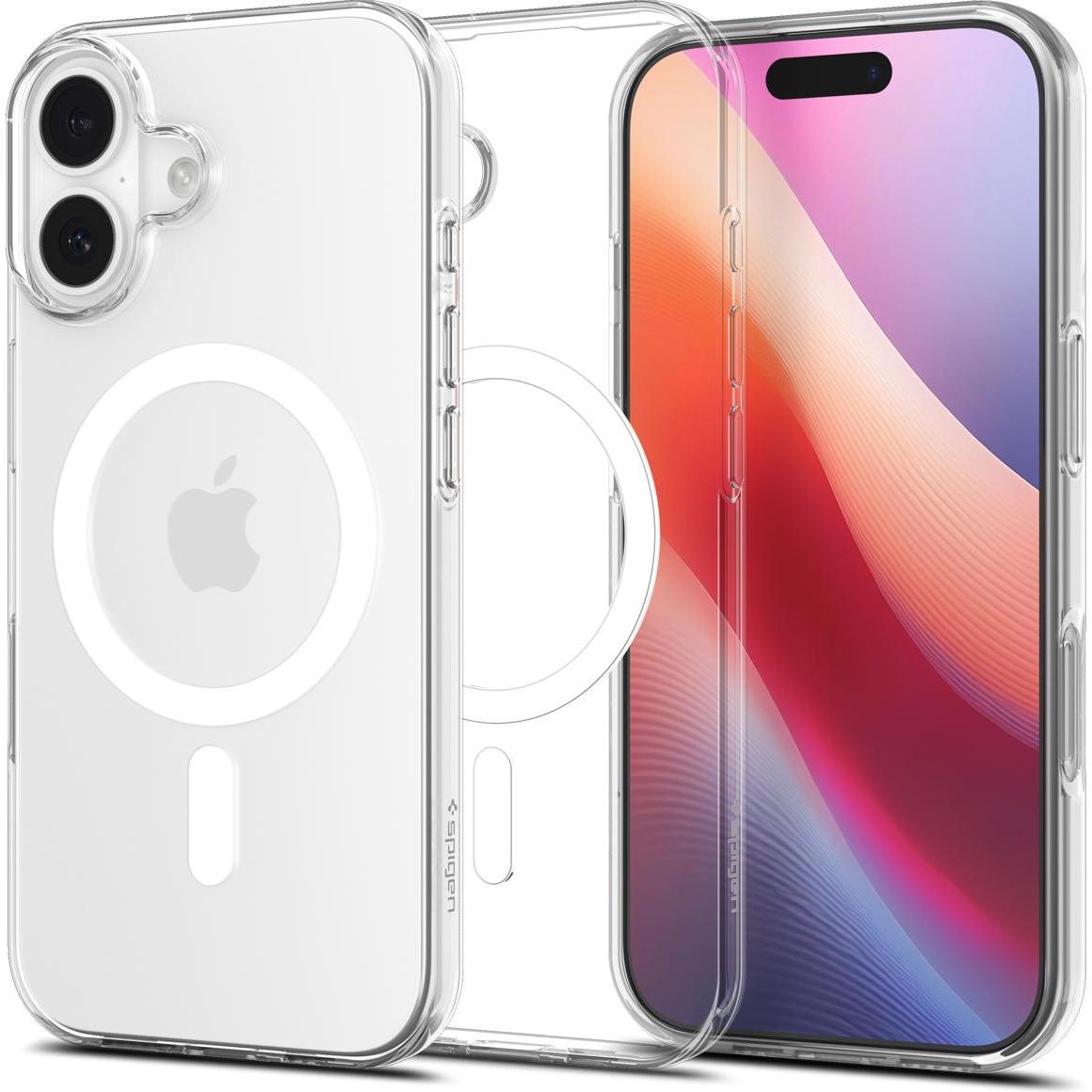 Spigen - Liquid Crystal MagSafe - iPhone 17 - Clear / White (Apple iPhone 17), Smartphonehoes, Wit, Transparant