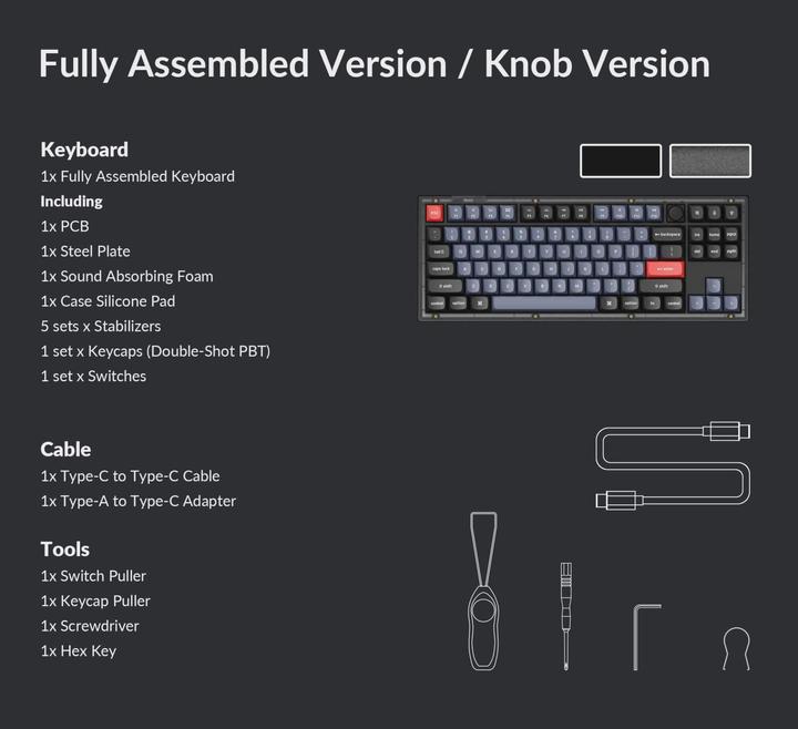 Actual product image Keychron V3 Knob Version (US, Cable)