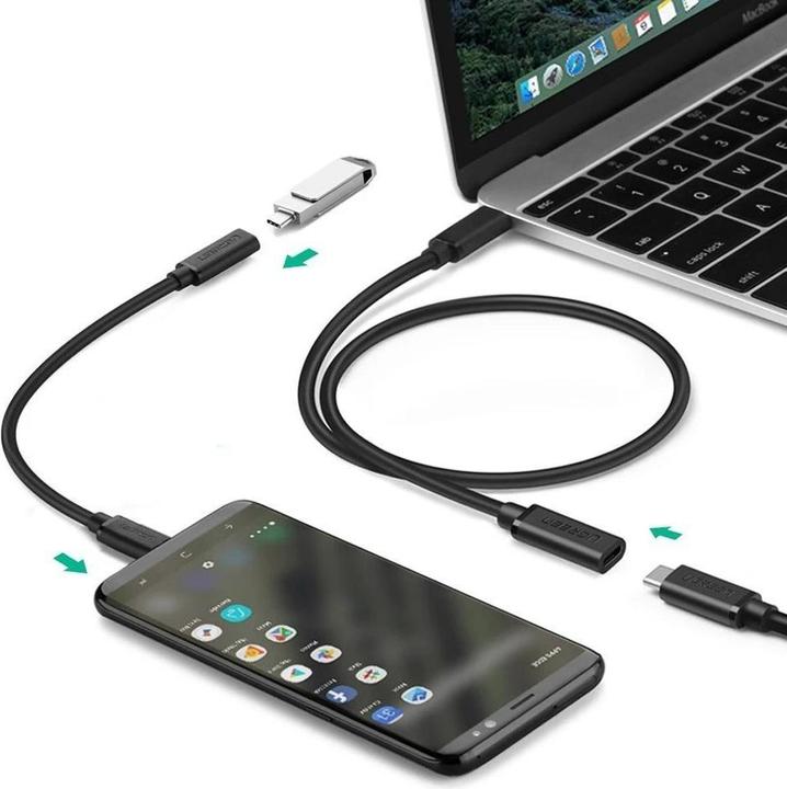 Image du produit Ugreen USB C – USB-C (0.50 m, USB 3.2 Gen 1, 60 W)