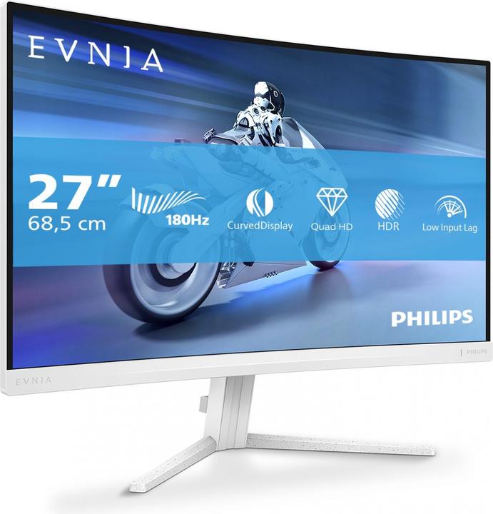 Produktbild Philips Evnia 27M2C5501 - 27 Zoll QHD Curved Gaming Monitor, weiss (2560 x 1440 Pixel, 27")