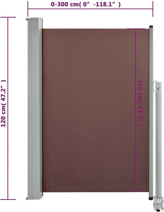 Produktbild vidaXL Seitenmarkise (3 m)