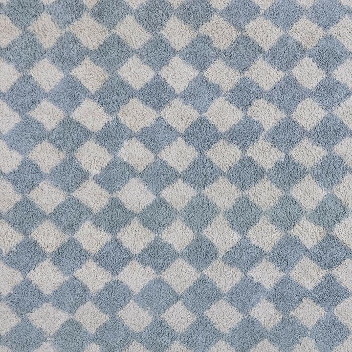 Produktbild Loberon Teppich Wayburn blau/creme (140 x 200 cm)
