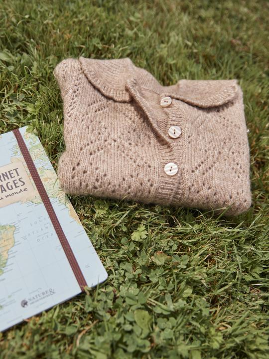 Produktbild Vertbaudet Strickjacke Mädchen mit Lochmuster und Zierschleifen (86)
