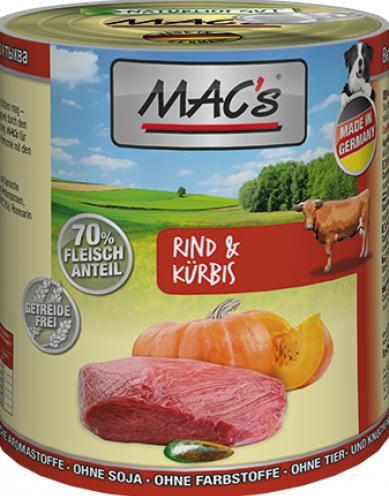 Produktbild MAC's DOG Rind & Kürbis (Adult, 1 Stk., 800 g)