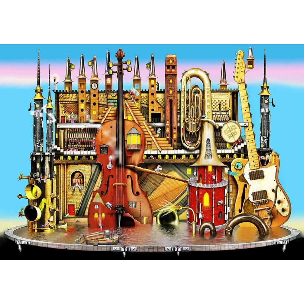 Thumbnail - WoodenCity WOODEN CITY Holzpuzzle Musical Castle 2in1, 1010 Teile ECO (1010 Teile)