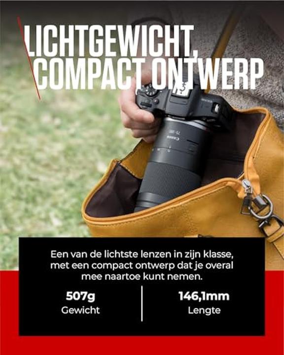 Actual product image Canon RF 75-300mm F4-5.6 (Canon RF, full size, APS-C / DX)
