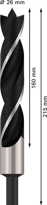 Actual product image Bosch Professional Zubehör PRO Wood Wood twist drill, 26 x 160 x 215 mm (26 mm)