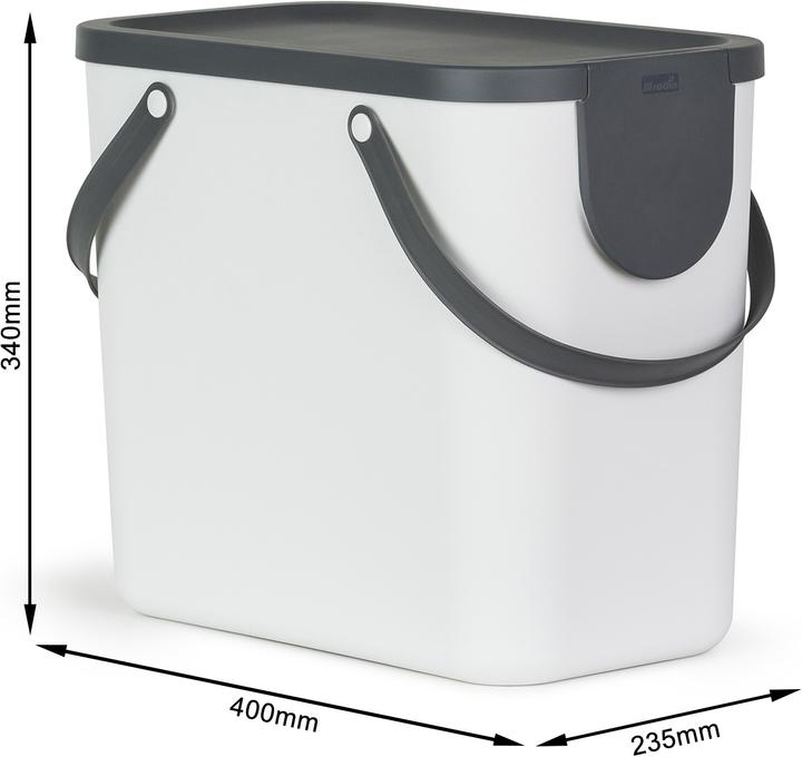 Produktbild Rotho Mülleimer ALBULINO, 25L, weiss sp. (25 l)