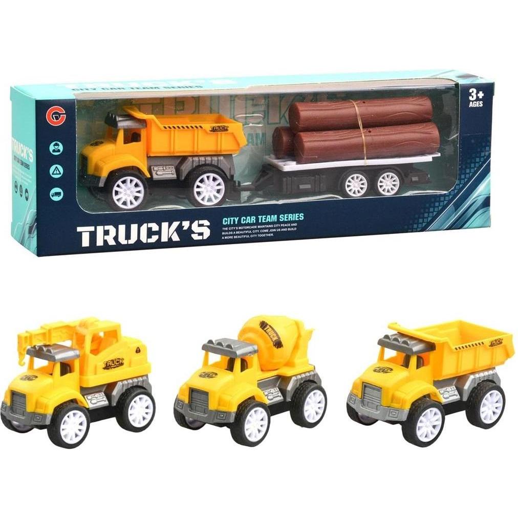 NoName Auto con rimorchio e legno MIX