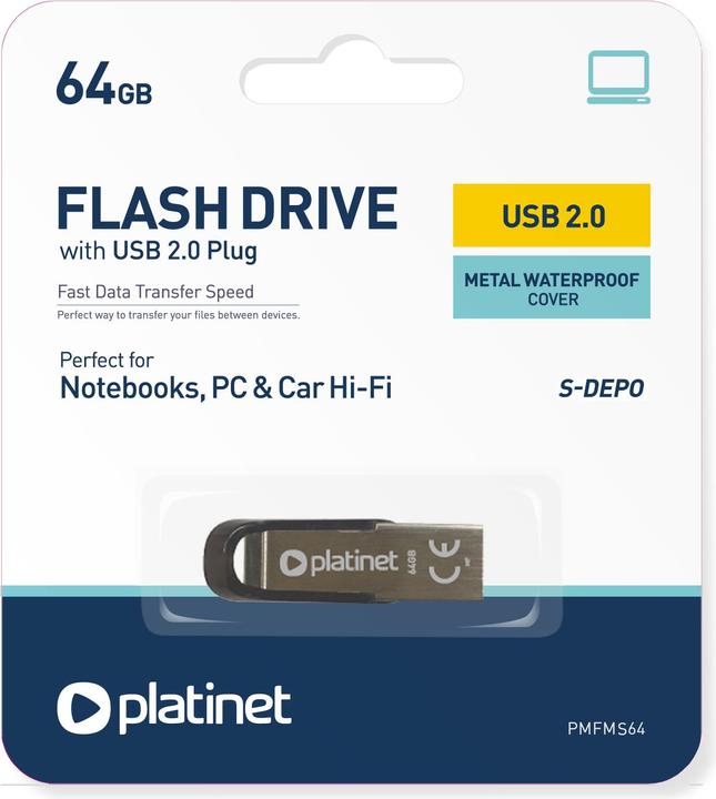 Actual product image Platinet PMFMS64 (64 GB, USB-A)