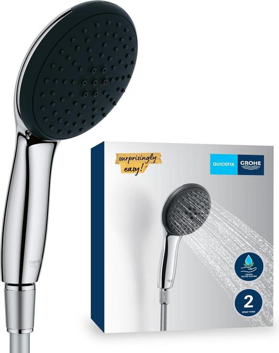 Image du produit Grohe Vitalio Start 110 QuickFix Set de douche à main, sans support, Watersaving Plus, 2 jets, chromé (2 Types de jets, 5.60 l/min)