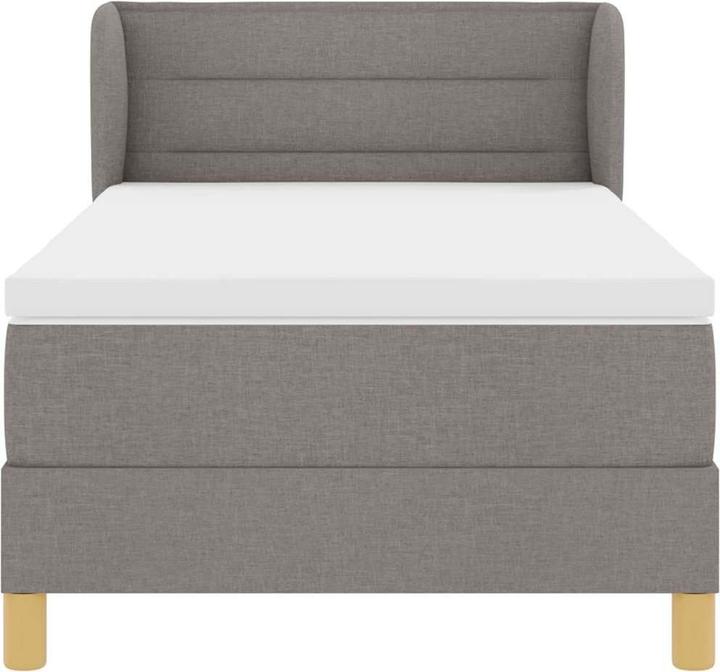 Produktbild VidaXL Boxspringbett Mit Matratze Stoff Taupe (80 x 200 cm)