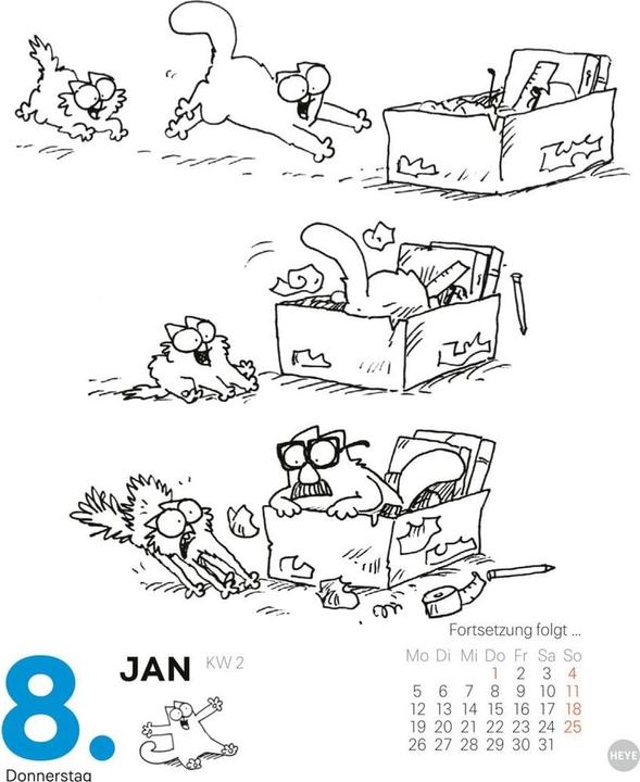 Produktbild Simons Katze Tagesabreisskalender 2026 (11 x 14 cm, Harter Einband, Deutsch)