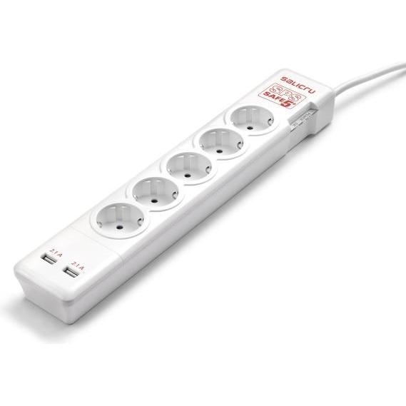 Salicru, Steckdosenleiste, SPS Safe 5+ Active electrical protectors (5 x, CEE 7/3, 1.50 m)