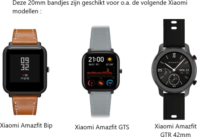 Produktbild Strap-it Armband (20 mm, Nylon, Amazfit Bip)
