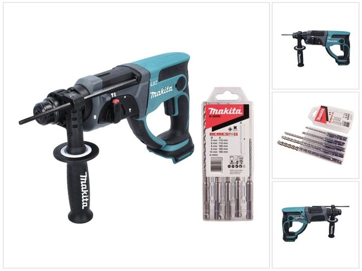 Produktbild Makita DHR 202 Z Akku Kombihammer 18 V 2,0 J SDS Plus + 5 tlg. Bohrer Set - ohne Akku, ohne Ladegerä