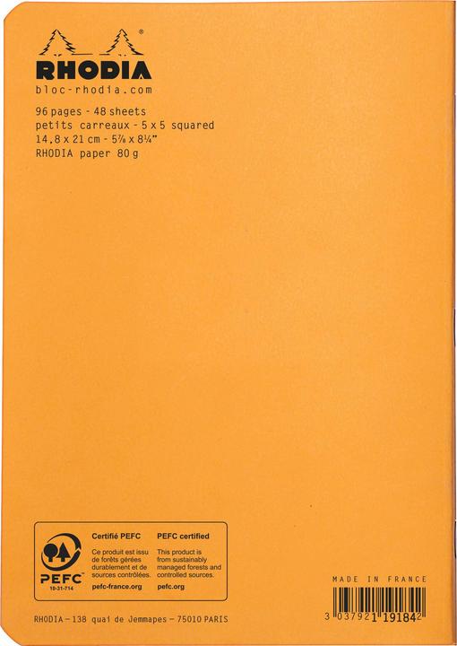 Actual product image Rhodia Classic (A5, Checked, Soft cover)