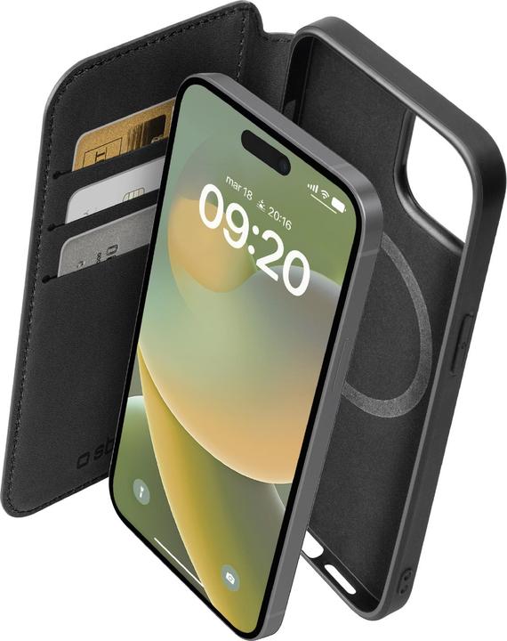 Produktbild SBS Book Wallet MagSafe iPhone 15 Plus schwarz (Apple iPhone 15 Plus, Apple iPhone 14 Plus)