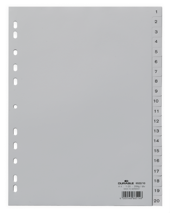 Actual product image Durable Register PP