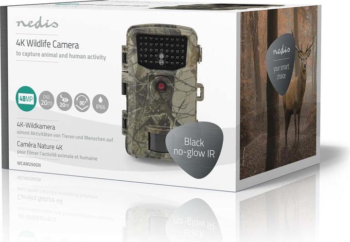 Actual product image Nedis WCAM250GN Wildlife Camera 4K@10fps 48.0 MPixel 4 MPixel CMOS IP66 Coverage: 20.0 m Mo