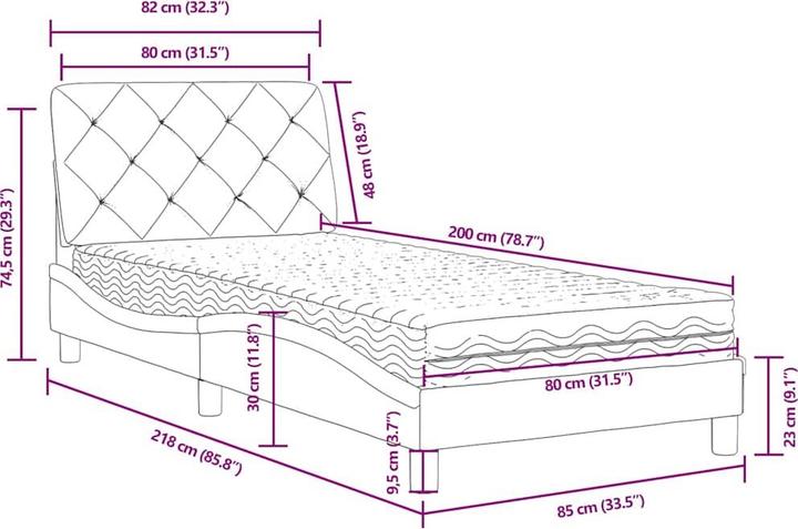 Actual product image vidaXL Julius (80 x 200 cm)