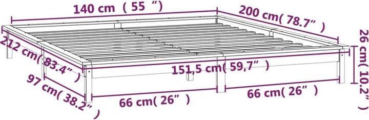 Image du produit vidaXL Bettgestell (200 x 200 cm)