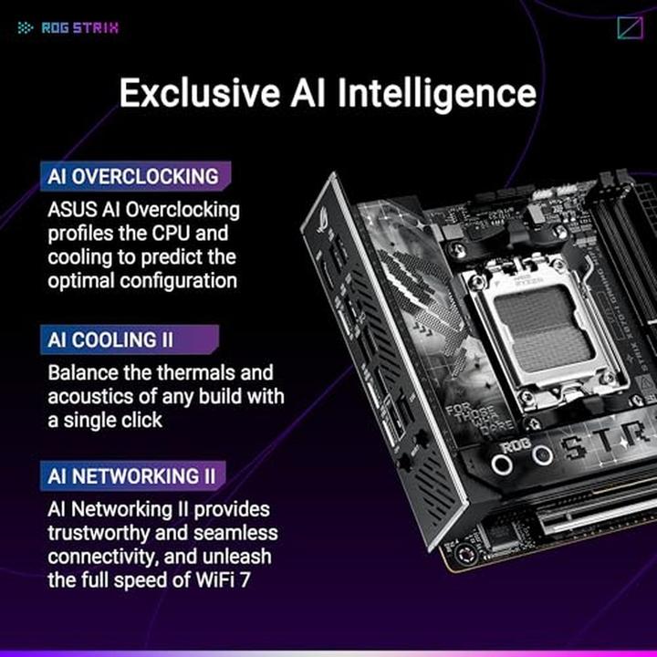 Produktbild ASUS ROG STRIX X870-I GAMING WIFI (AM5, AMD X870, Mini-ITX)