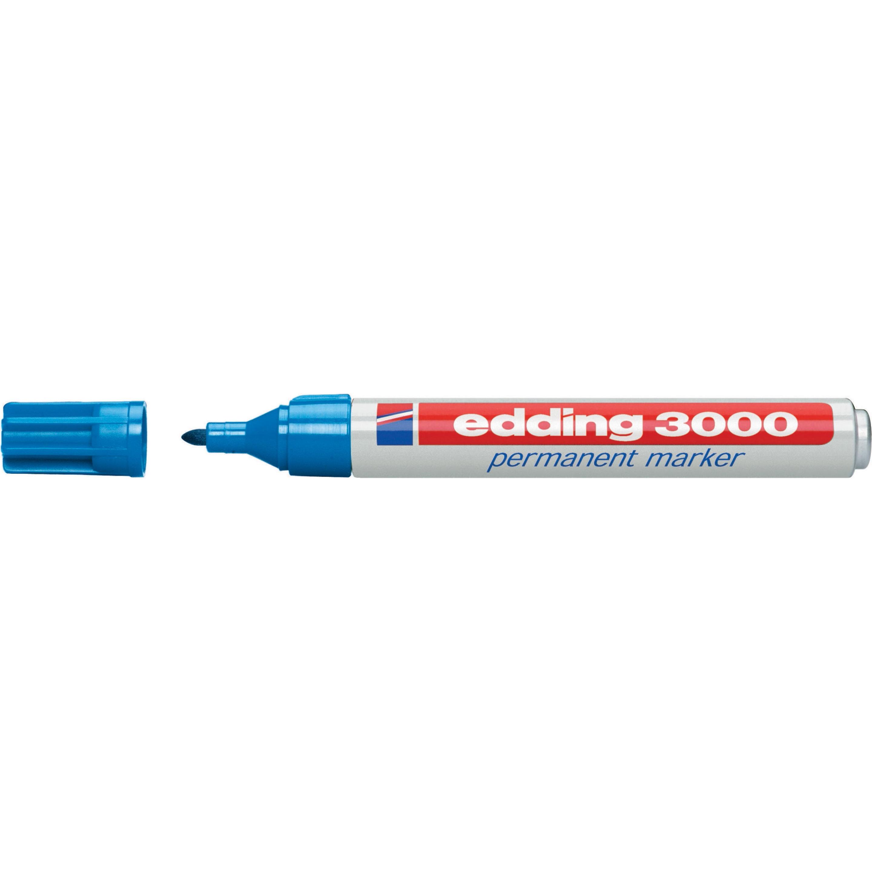 Edding, Marker, Permanent Marker 3000 (Hellblau, 3 mm, 1 x)
